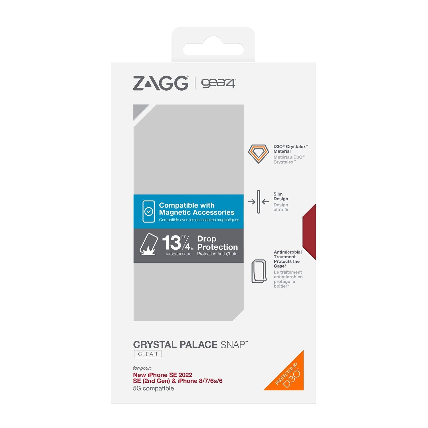 iPhone SE 2022/2020/8 Gear4 D3O Crystal Palace Snap Case - Clear