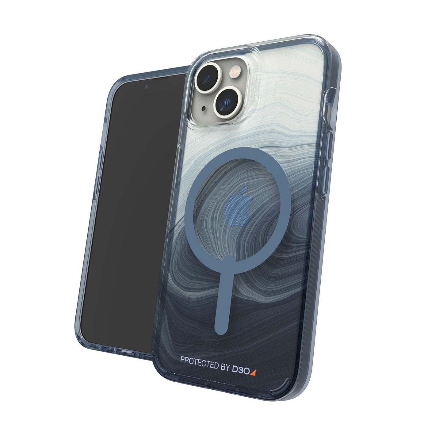 iPhone 15/14/13 Gear4 D3O Milan Snap Case - Blue Swirl