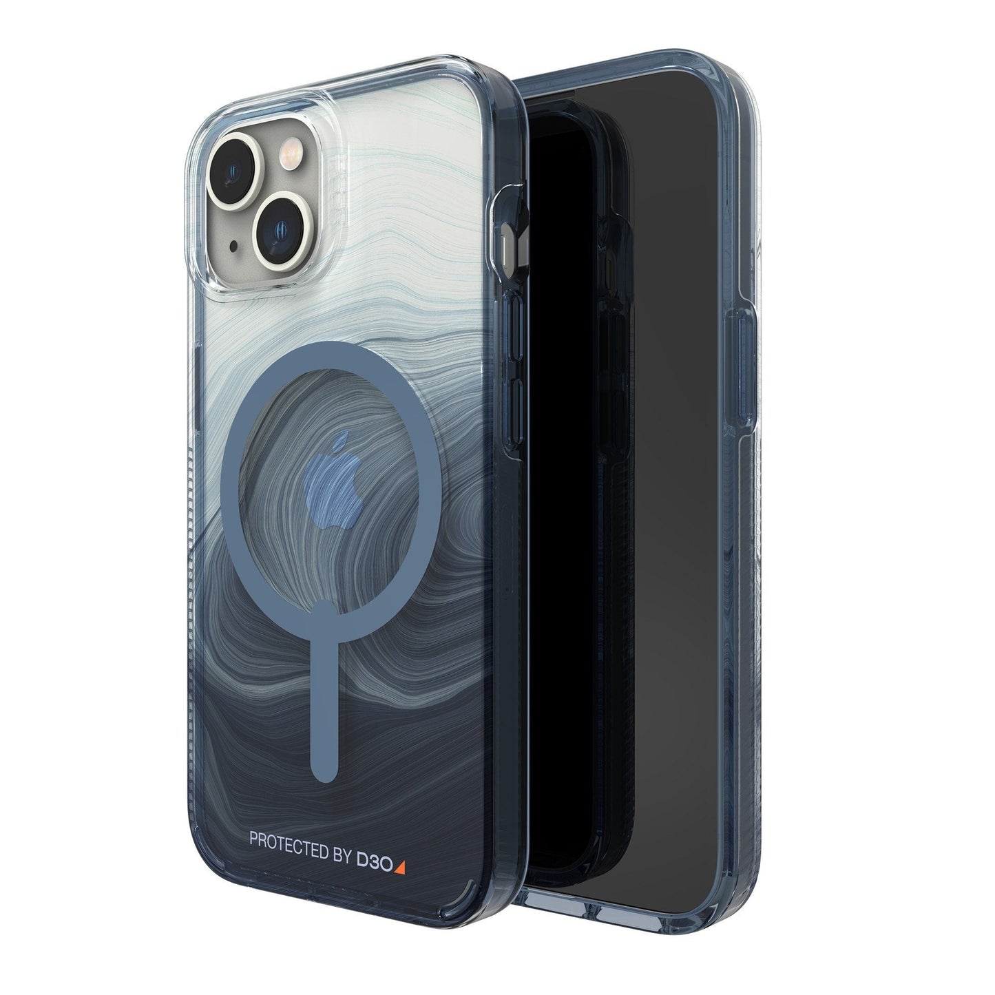 iPhone 15/14/13 Gear4 D3O Milan Snap Case - Blue Swirl