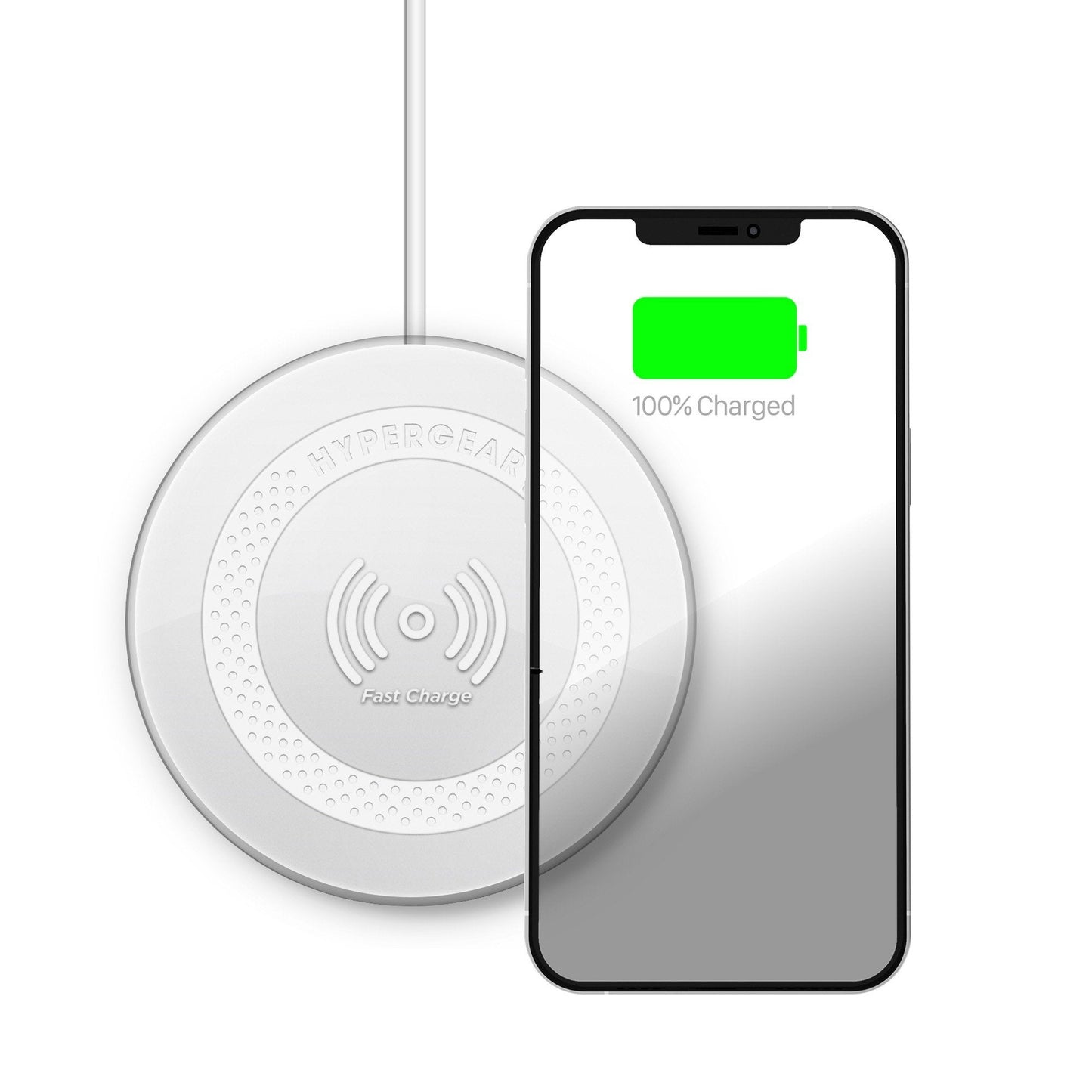 HyperGear 15W White ChargePad Pro Wireless Fast Charger w/ USB-C Adapter