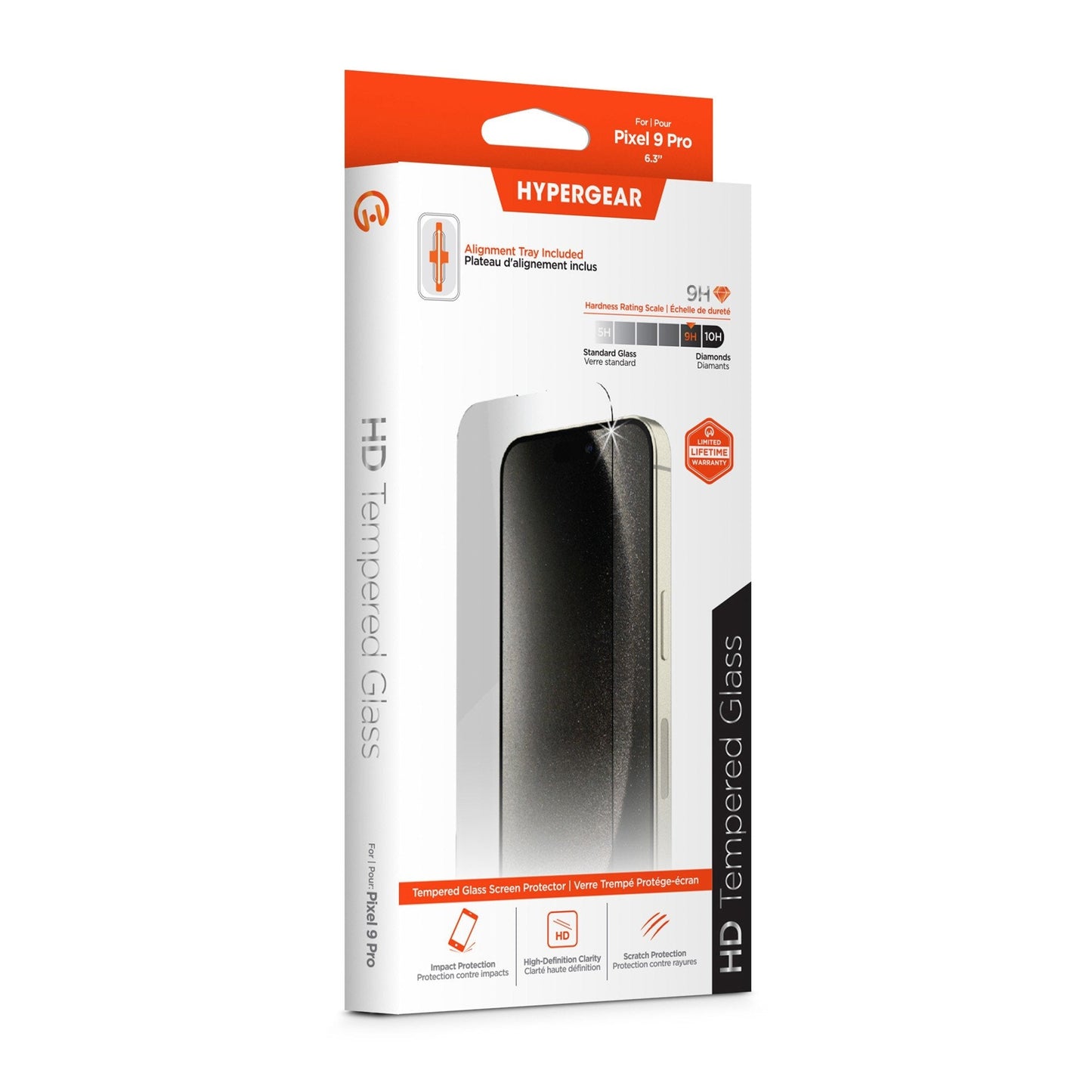 Google Pixel 9 Pro HyperGear Tempered Glass Screen Protector w/Installation Applicator Tray