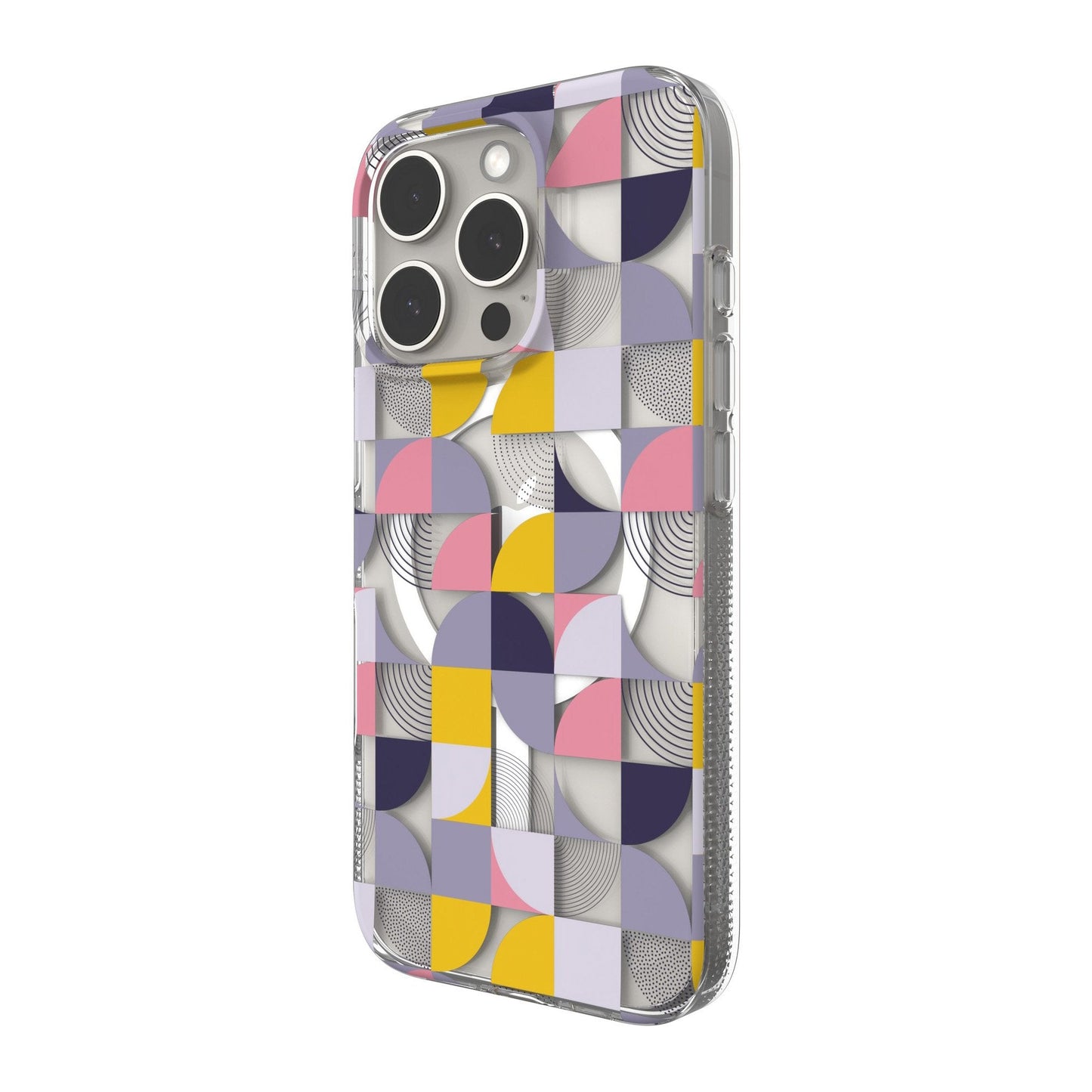 iPhone 16 Pro ZAGG Graphene Milan Snap Case - Pink/Grey - Geometric