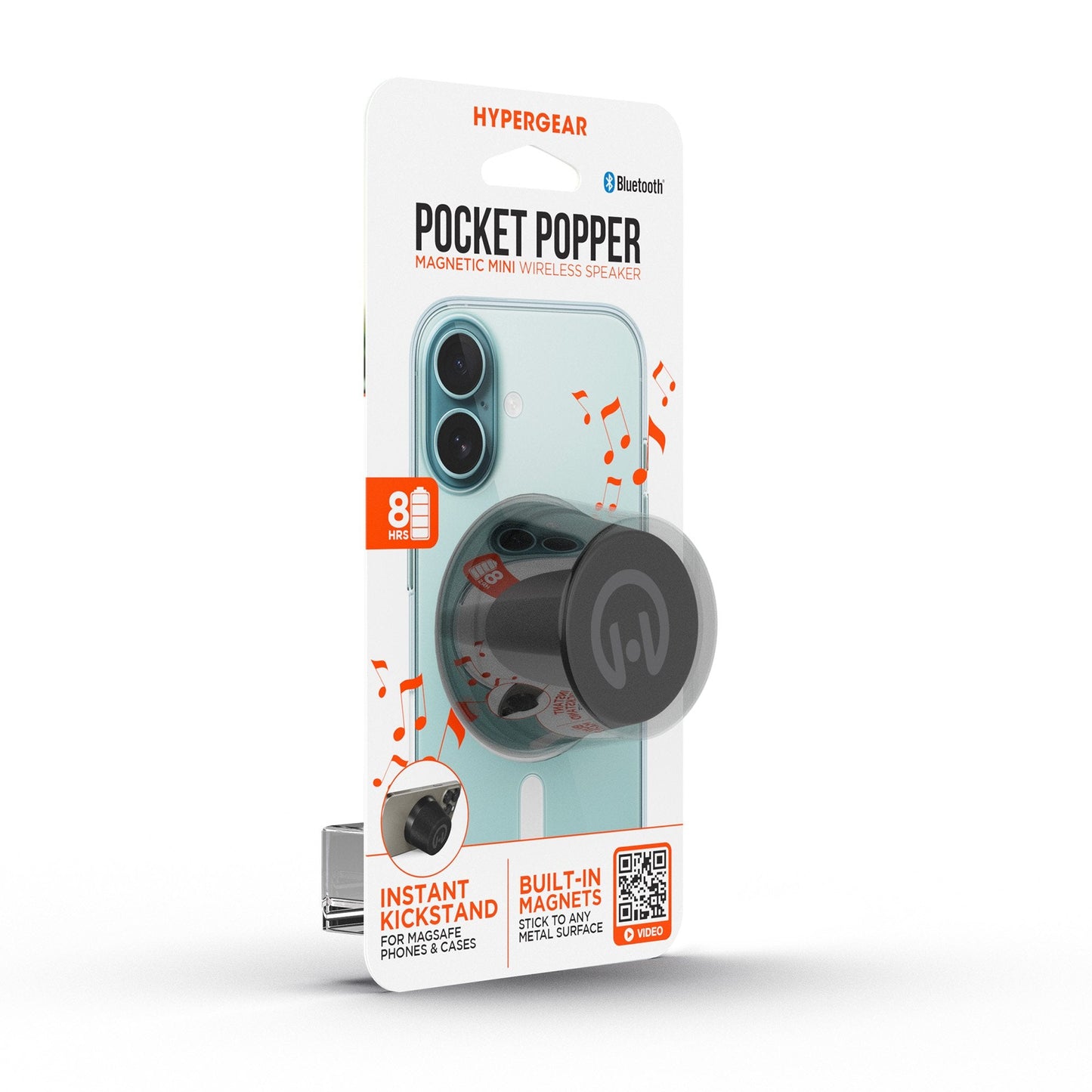 HyperGear Pocket Popper Magnetic Mini Bluetooth Speaker