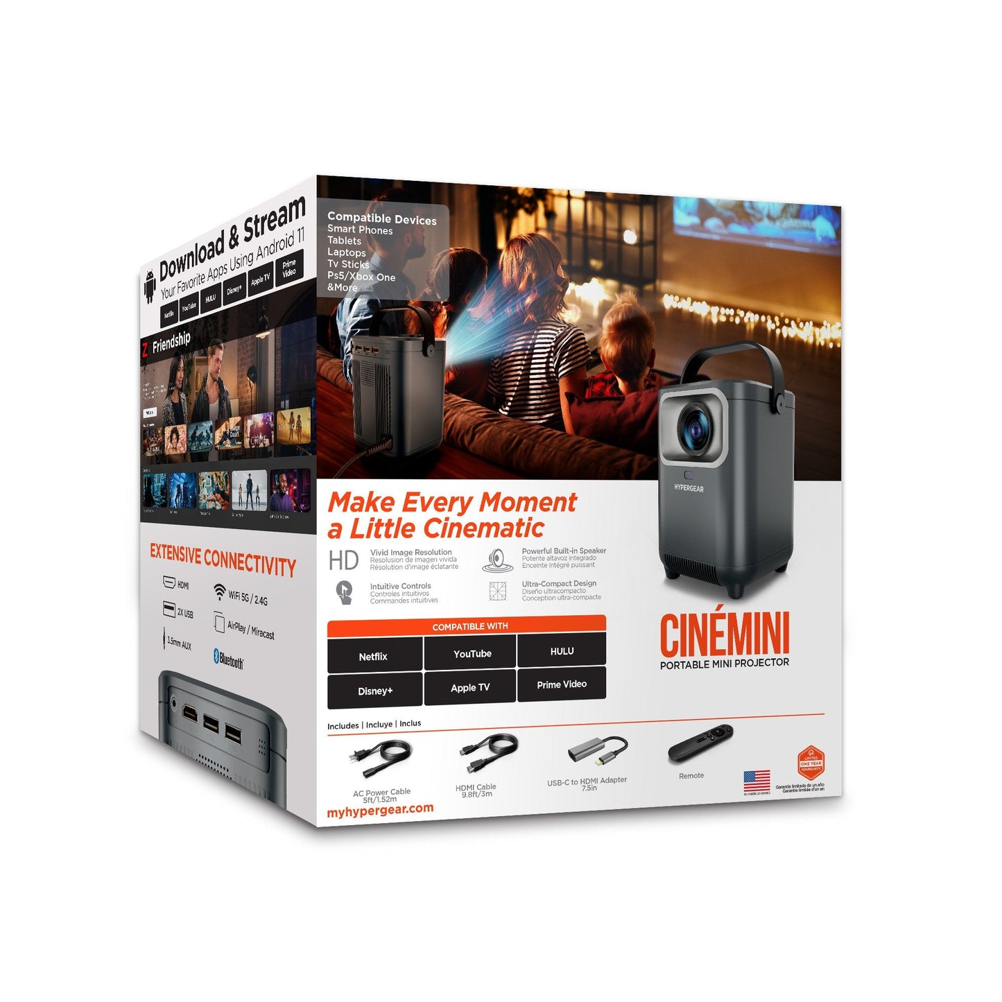 HyperGear CineMini Portable Mini Projector w/ Android OS
