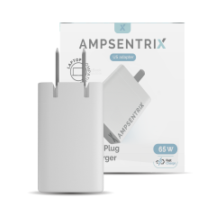 65W USB Type C GaN Wall Power Adapter (AmpSentrix) (110v USA)