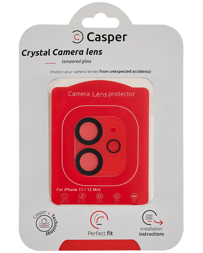 Casper Camera Lens Protector Compatible For iPhone 11 / 12 Mini (Crystal Full Cover)