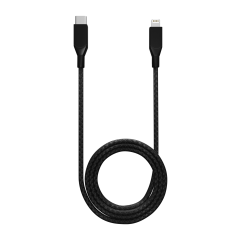 3 ft Non-MFI Lightning To USB Type C Cable (AmpSentrix) (Infinity) (Black)