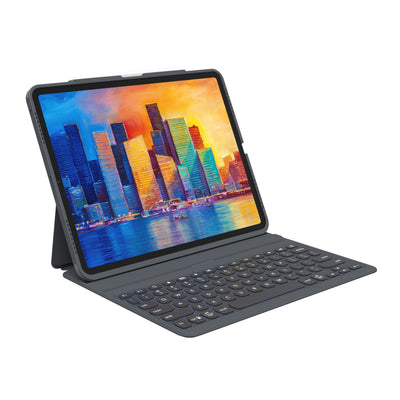 iPad Air 13-in M3/M2/Pro 12.9 6th Gen ZAGG Charcoal Pro Keys Keyboard