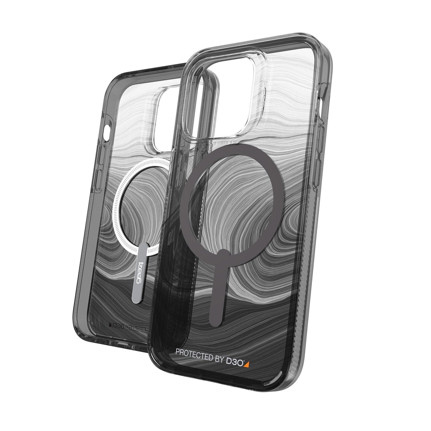 iPhone 14 Pro Gear4 D3O Milan Snap Case - Black Swirl