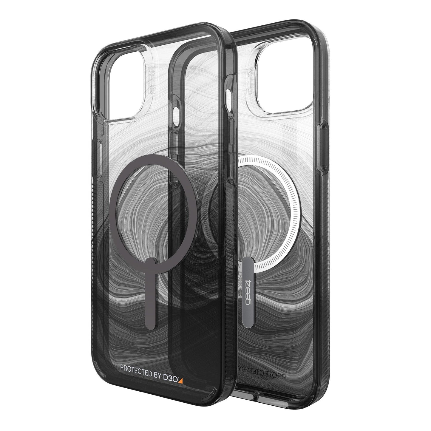 iPhone 15 Plus/14 Plus Gear4 D3O Milan Snap Case - Black Swirl