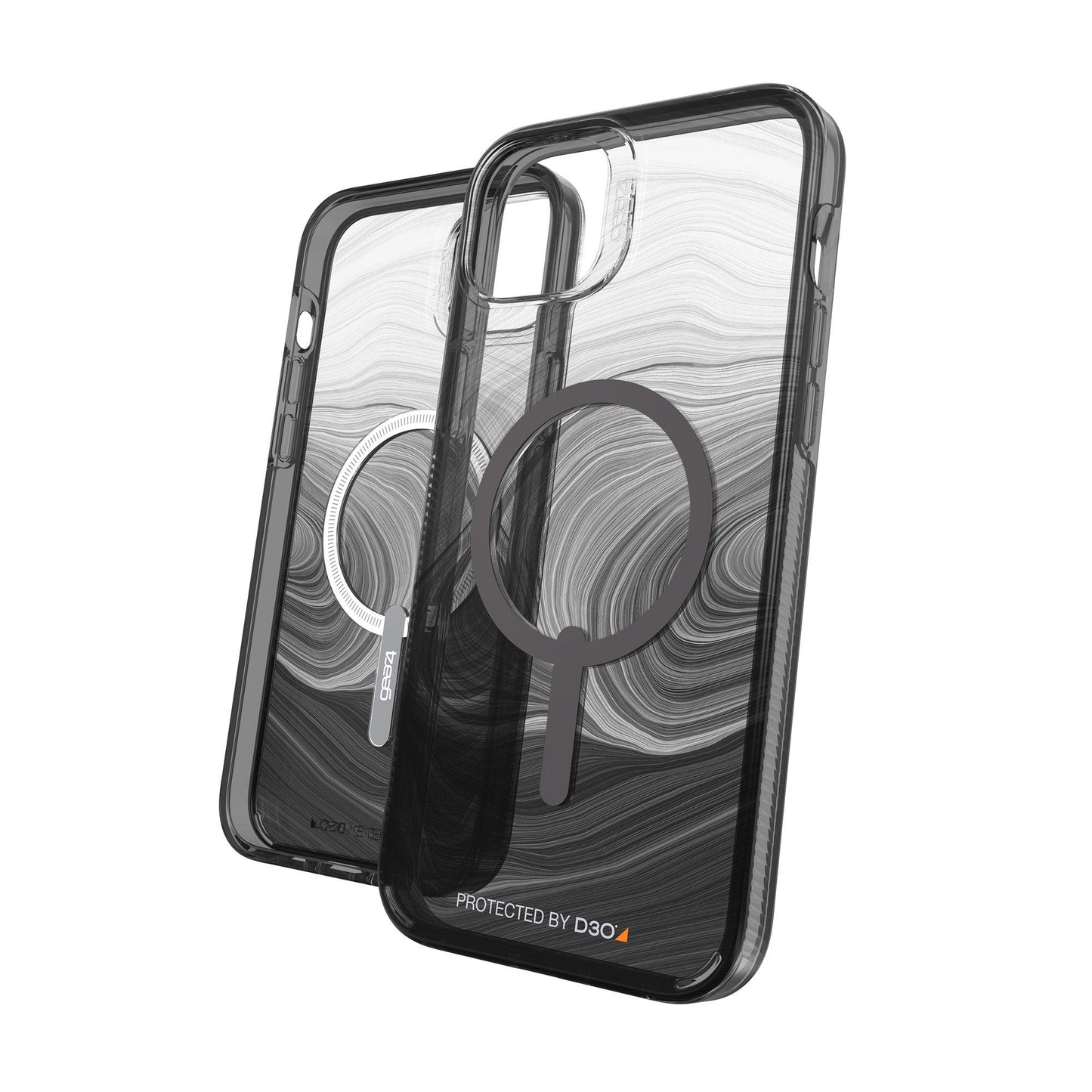 iPhone 15 Plus/14 Plus Gear4 D3O Milan Snap Case - Black Swirl