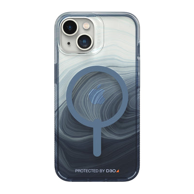 iPhone 15/14/13 Gear4 D3O Milan Snap Case - Blue Swirl
