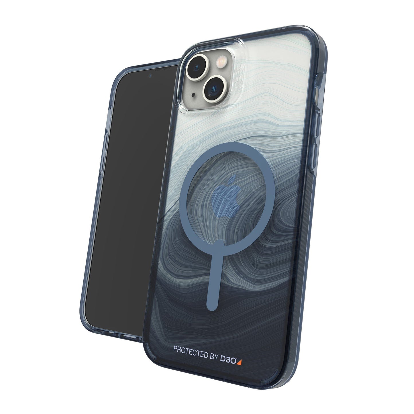 iPhone 15 Plus/14 Plus Gear4 D3O Milan Snap Case - Blue Swirl