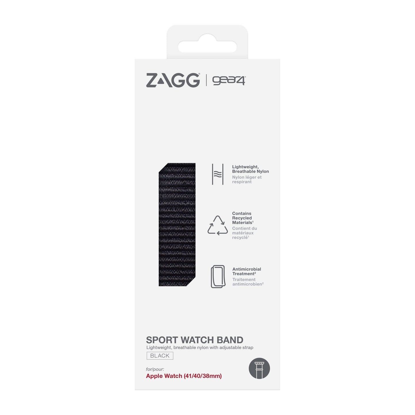 Apple Watch 38/40/41/42mm Gear4 Sport Band - Black