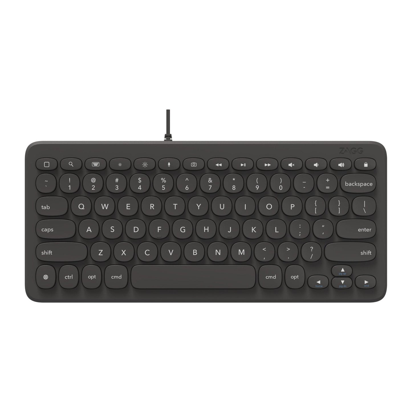 ZAGG Lightning Wired Keyboard 12inch - Black