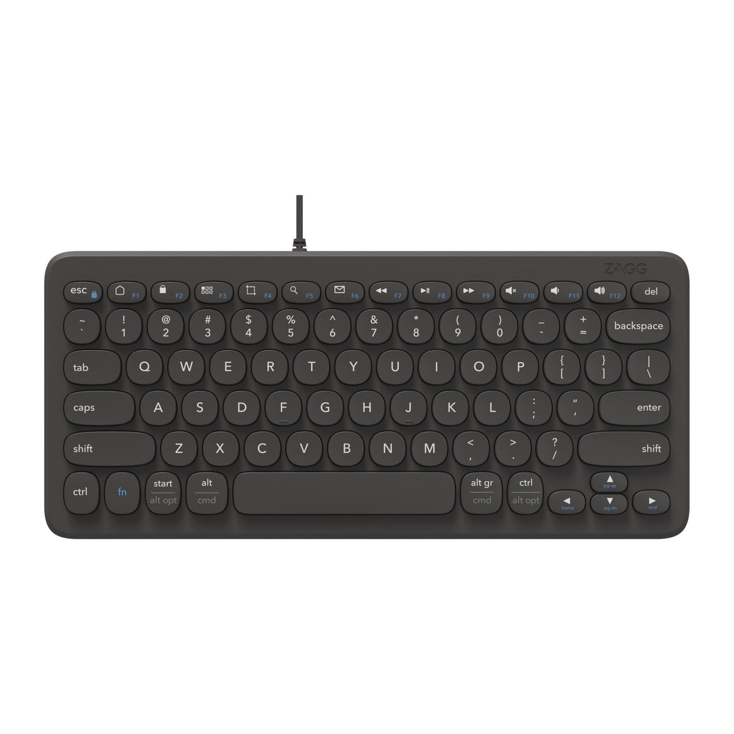 ZAGG Type-C Wired Keyboard 12inch - Black