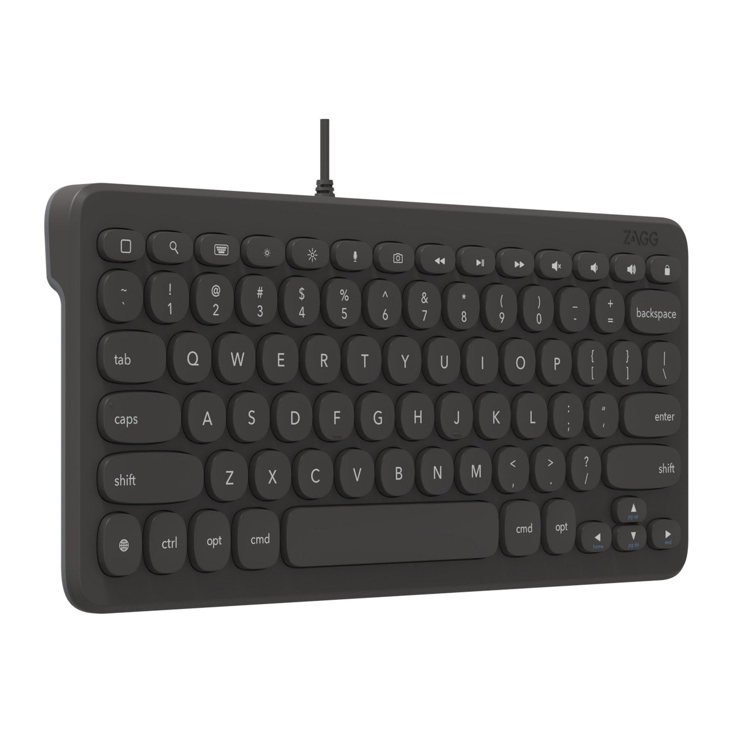 ZAGG Lightning Wired Keyboard 12inch - Black
