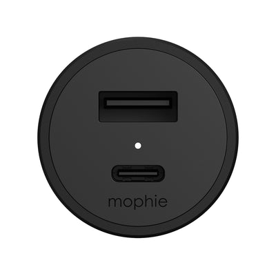 Mophie 42W Dual USB-A + USB-C Car Charger - Black