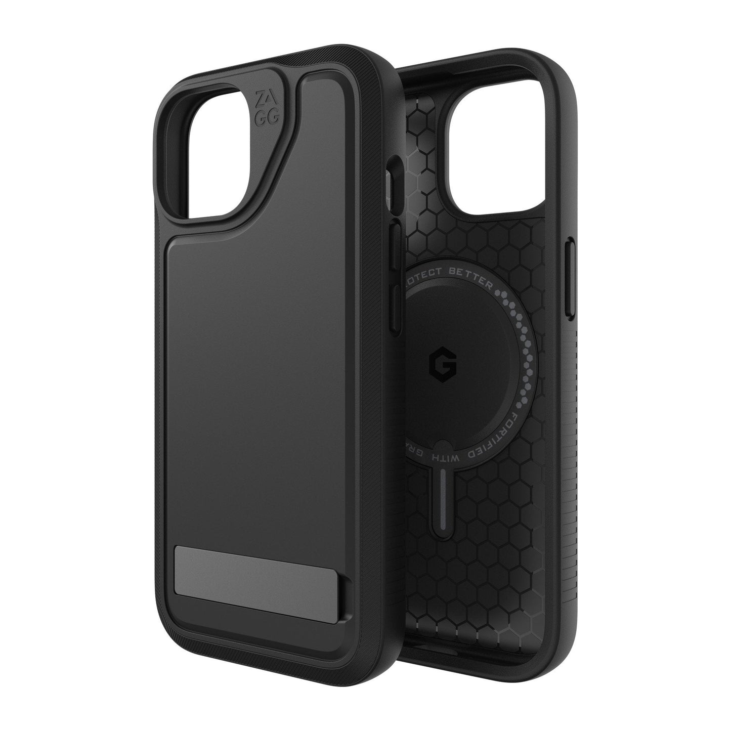 iPhone 15/14/13 ZAGG/GEAR4 Graphene Everest Snap Kickstand Case - Black