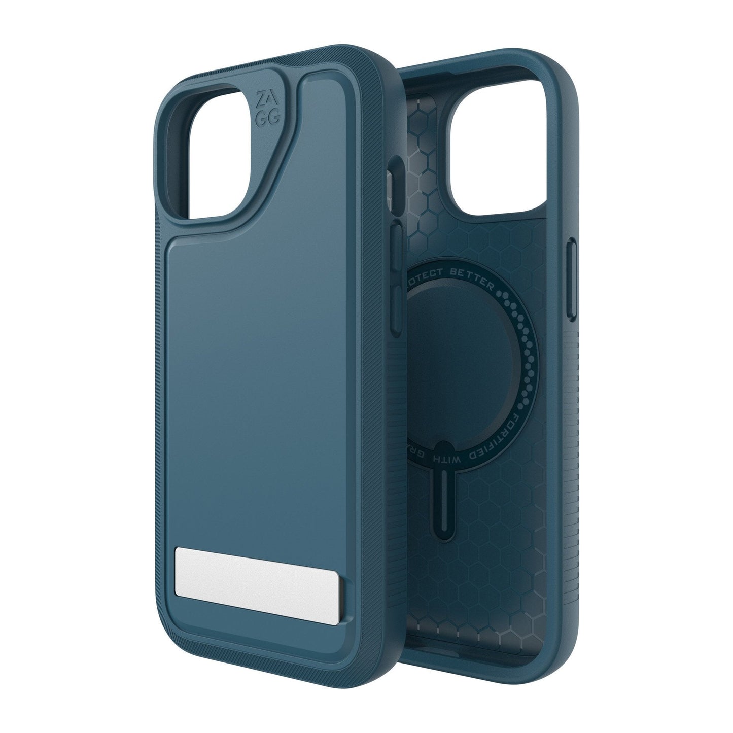 iPhone 15/14/13 ZAGG/GEAR4 Graphene Everest Snap Kickstand Case - Marine
