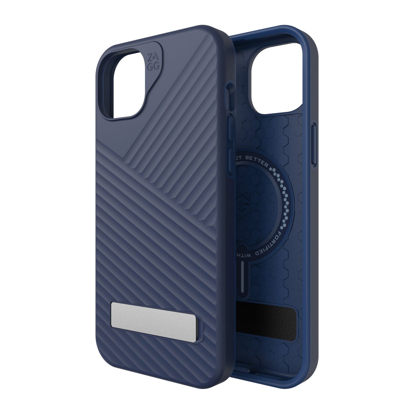 iPhone 15 Plus/14 Plus ZAGG/GEAR4 Graphene Denali Snap Kickstand Case - Navy