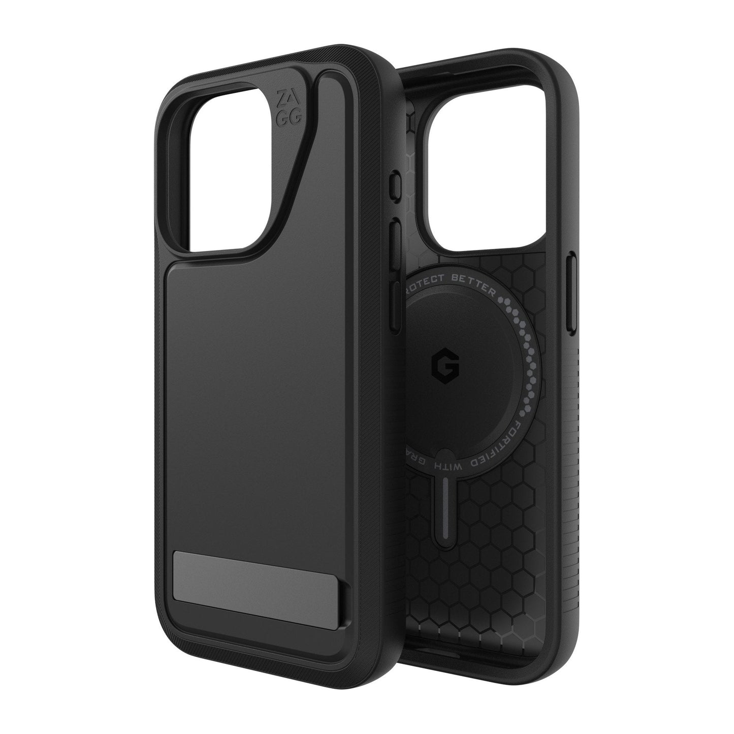 iPhone 15 Pro ZAGG/GEAR4 Graphene Everest Snap Kickstand Case - Black