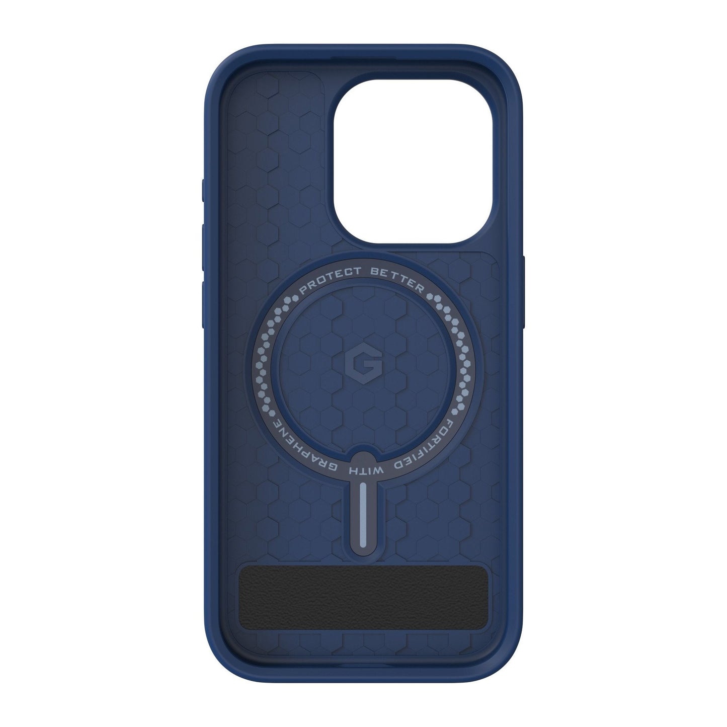 iPhone 15 Pro ZAGG/GEAR4 Graphene Denali Snap Kickstand Case - Navy