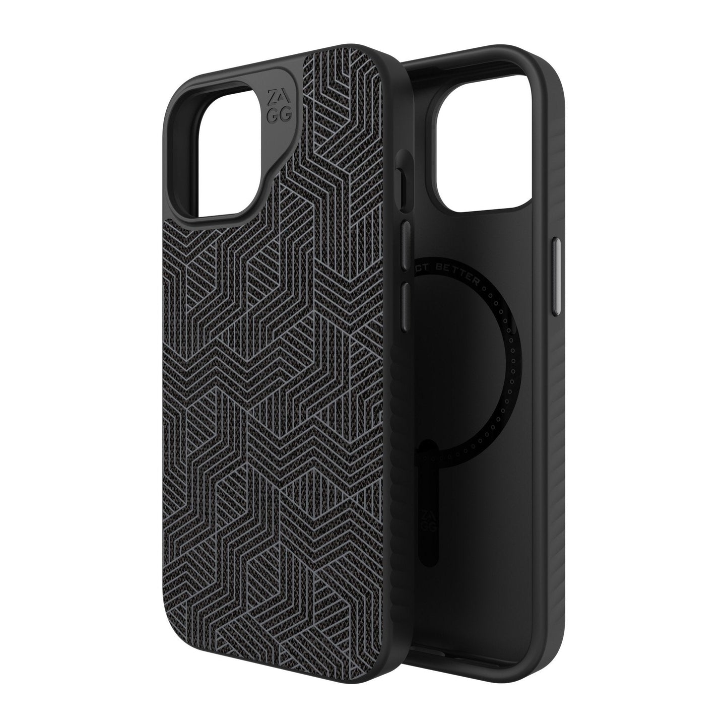 iPhone 15/14/13 ZAGG/GEAR4 Graphene London Snap Case - Black Geo