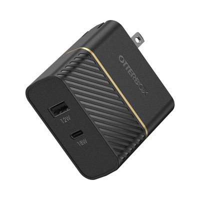 Otterbox 30W Dual Port USB-A + USB-C PD Wall Charger - Black