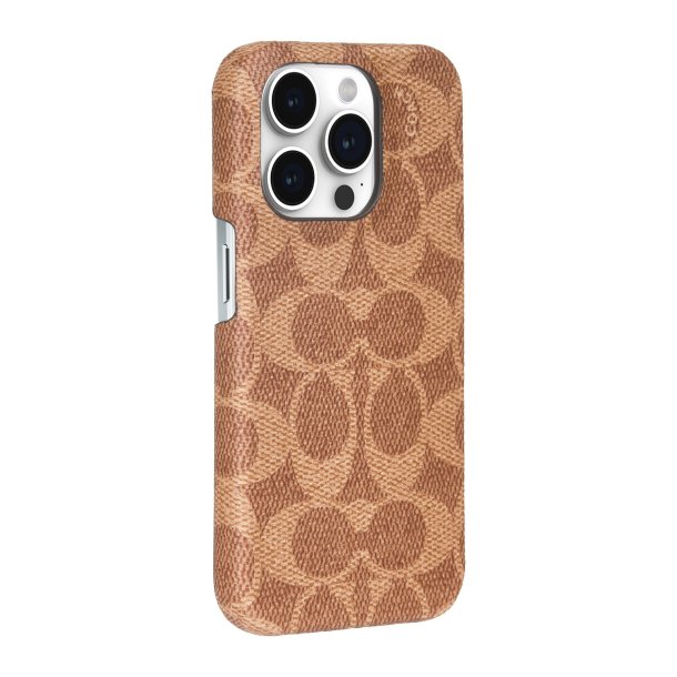 iPhone 15 Pro Max Coach Slim Wrap Signature C Case - Tan