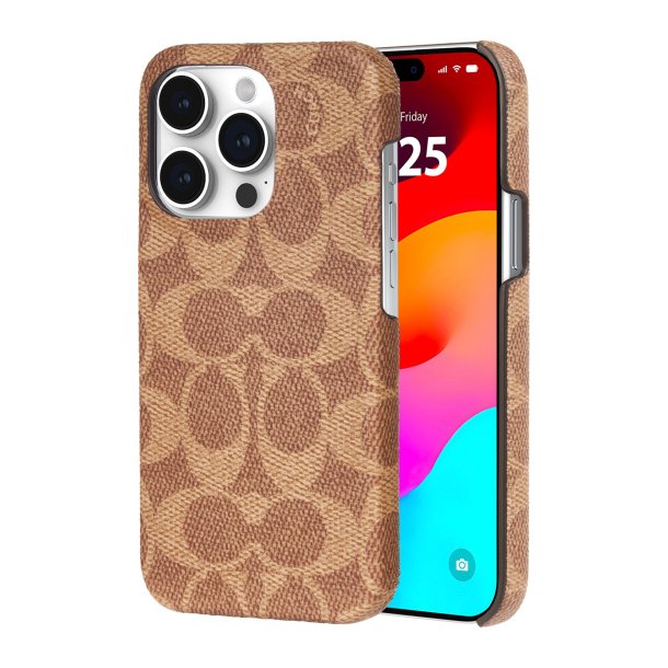 iPhone 15 Pro Max Coach Slim Wrap Signature C Case - Tan