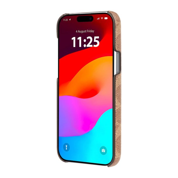 iPhone 15 Pro Max Coach Slim Wrap Signature C Case - Tan