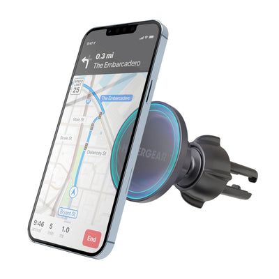 HyperGear MagGrip Vehicle Vent Mount Compatible w/MagSafe - includes ring adapters