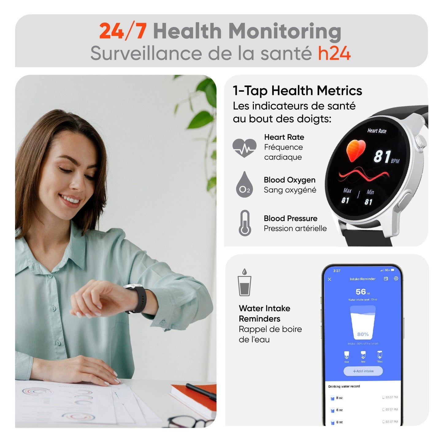 HyperGear SmartWatch + Fitness Tracker main image 1