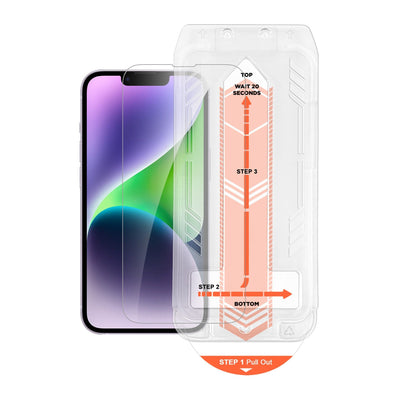iPhone 14/13/13 Pro HyperGear Tempered Glass Screen Protector w/Installation Applicator Tray