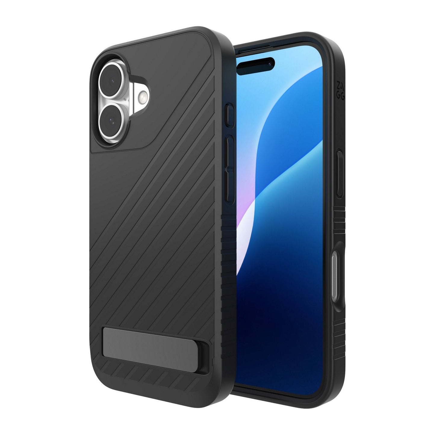iPhone 16 ZAGG Graphene Denali Snap Kickstand Case - Black