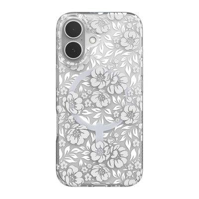 iPhone 16 ZAGG Graphene Milan Snap Case - Floral White