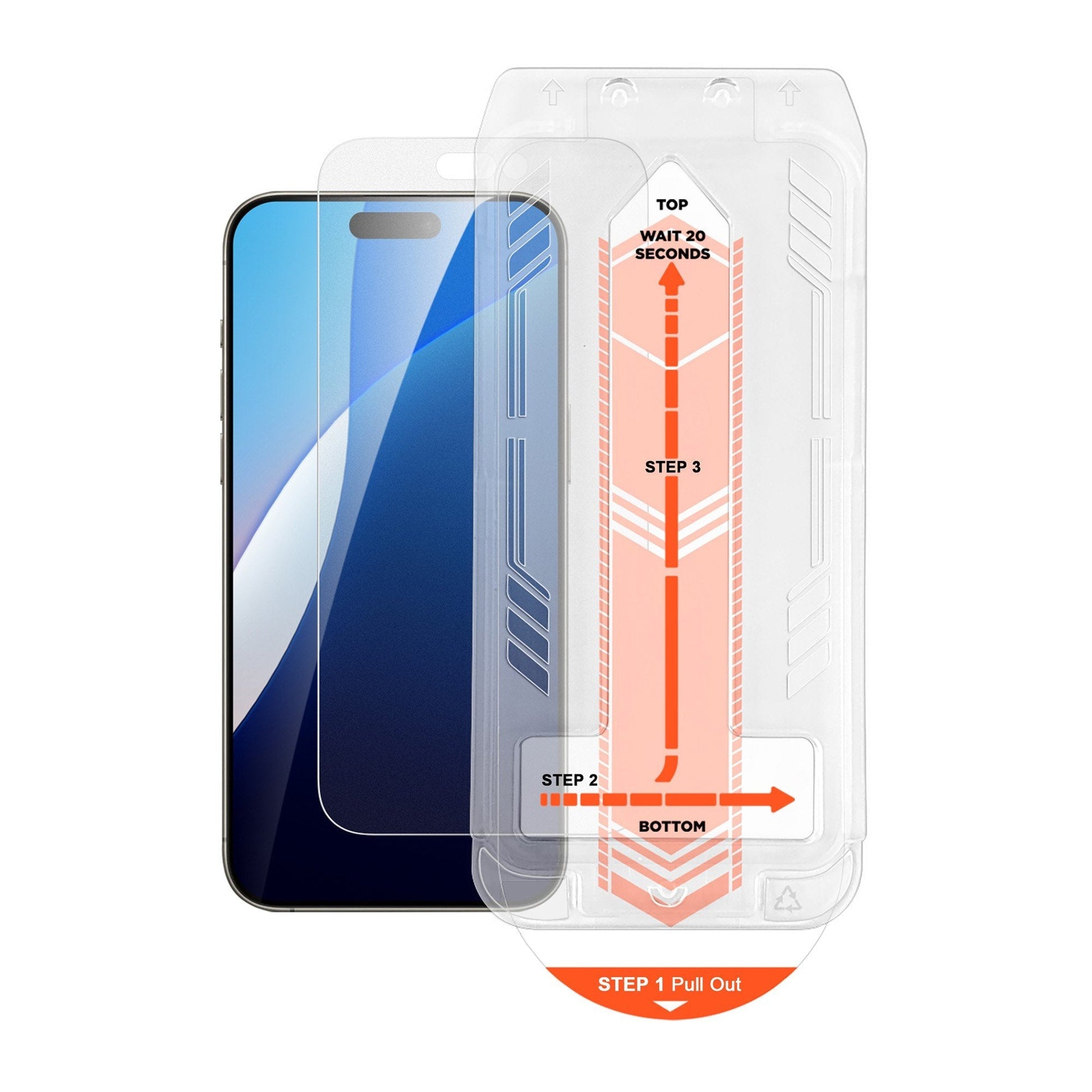iPhone 16/15 HyperGear Matte Glass Screen Protector w/Installation Applicator Tray