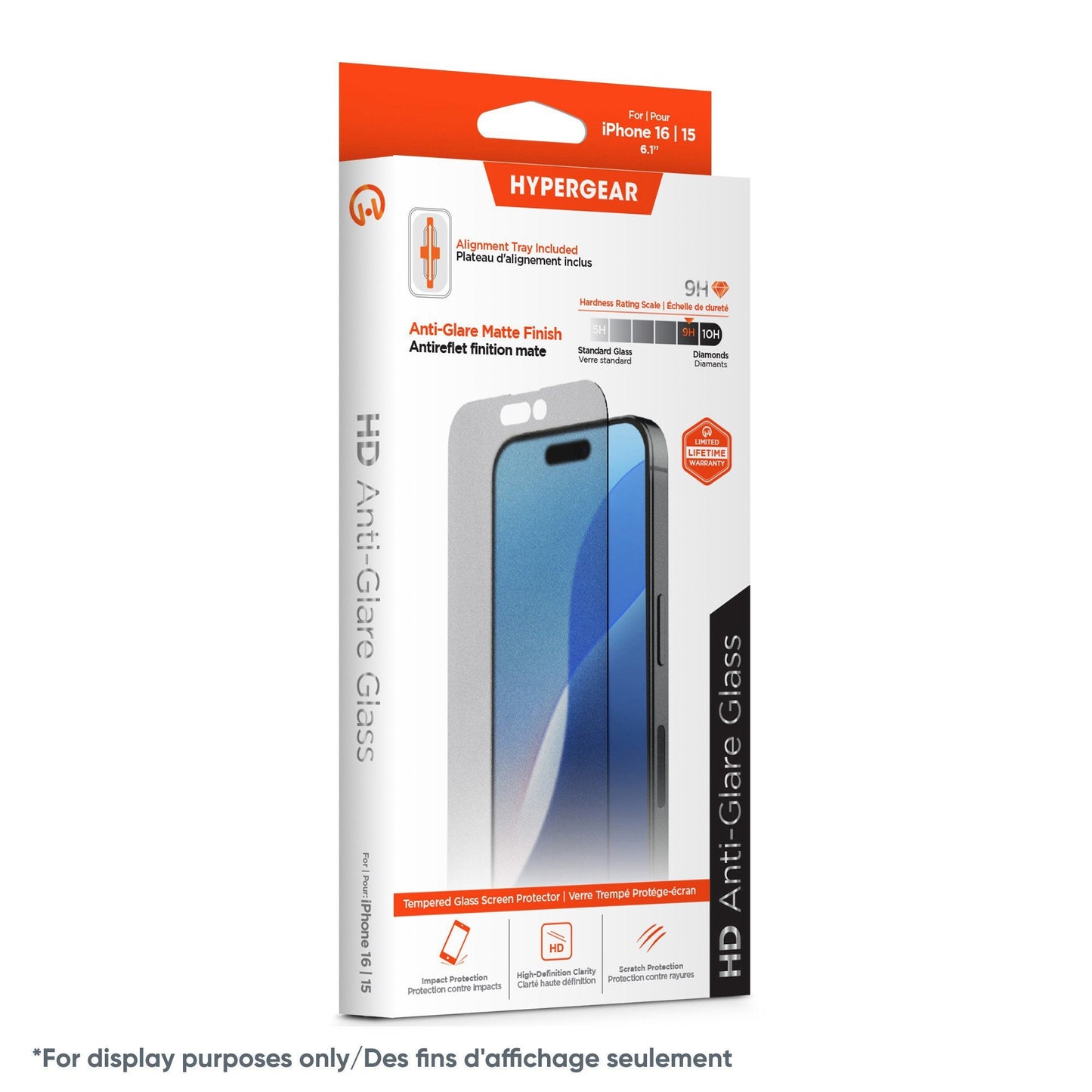 iPhone 16 Pro Max HyperGear Matte Glass Screen Protector w/Installation Applicator Tray