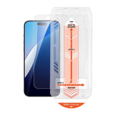 iPhone 16 Pro Max HyperGear Matte Glass Screen Protector w/Installation Applicator Tray