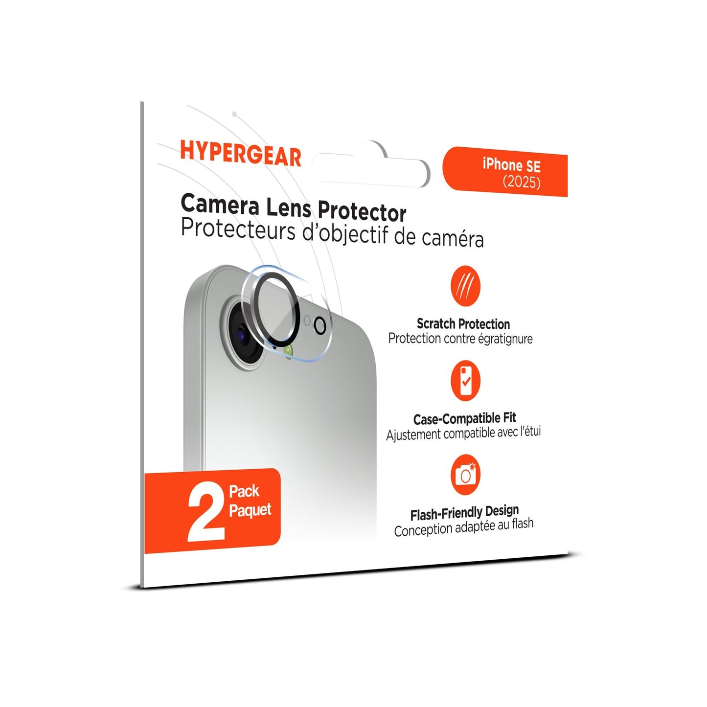 iPhone 16e HyperGear Lens Protector - 2 Pack