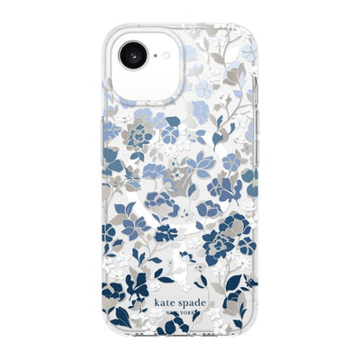 iPhone 16e/15/14/13 Kate Spade Protective Prints MagSafe Case - Flowerbed Blue