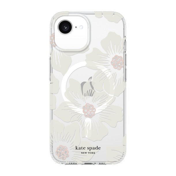 iPhone 16e/15/14/13 Kate Spade Protective Prints MagSafe Case - Hollyhock Floral