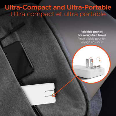 HyperGear 25W Ultra-Slim Dual Port A + C Wall Travel Charger w/ Folding Prongs
