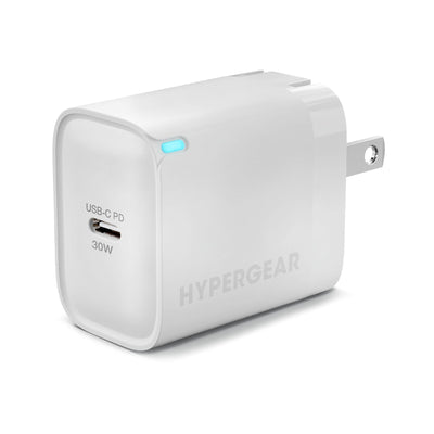 Hypergear 30W USB-C PD Wall Charger Hub w/LED - White
