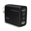 HyperGear 65W Multi Port Dual USB-C + Single USB-A Wall Charger Travel Hub w/ LCD Screen - Black