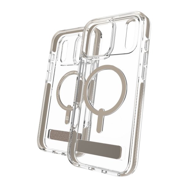 iPhone 17 Pro Max ZAGG Graphene Santa Cruz Snap Kickstand Case - Titanium