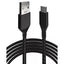3 ft USB Type C To USB Type A Cable (AmpSentrix) (Infinity) (Black)