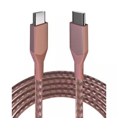 3 ft USB Type C To USB Type C Cable (AmpSentrix) (Infinity) (Pink)