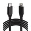 3 ft Non-MFI Lightning To USB Type C Cable (AmpSentrix) (Infinity) (Black)